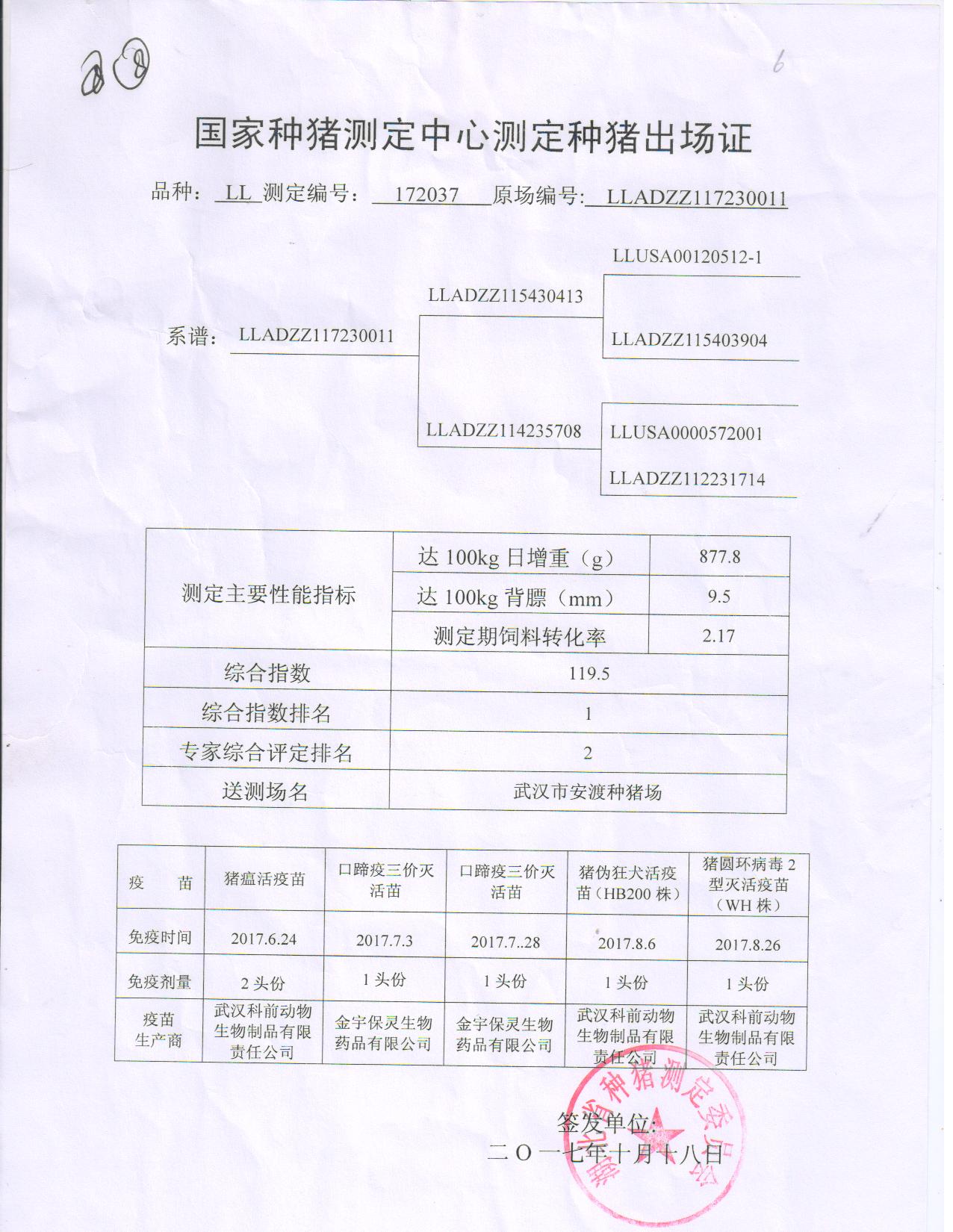 祝賀金農(nóng)谷在第十七屆種豬拍賣會中成功拍回冠軍種豬